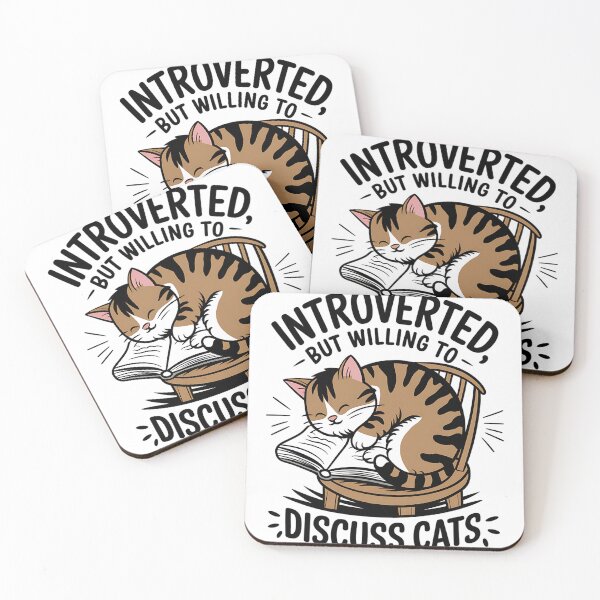 Item preview, Introverted, but Willing to Discuss Cats designed and sold by Very Good Tees.