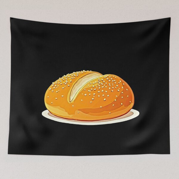 Item preview, Golden brown sesame seed bun steaming designed and sold by artwaves.