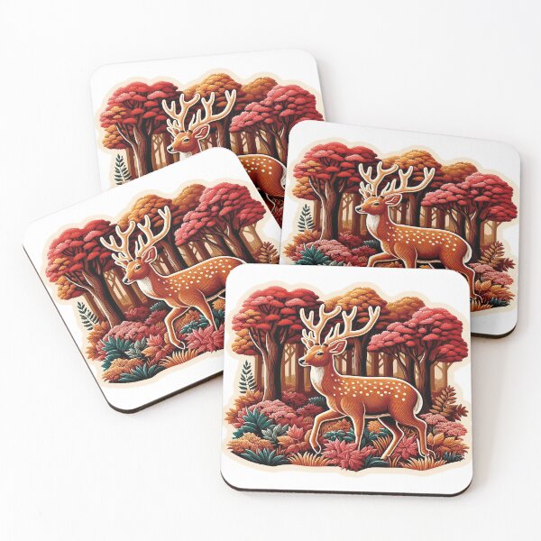 Item preview, Tranquil Sika Deer Strolling Through a Peaceful Autumn Forest – Nature’s Calm at its Best designed and sold by KreaDesignOne.