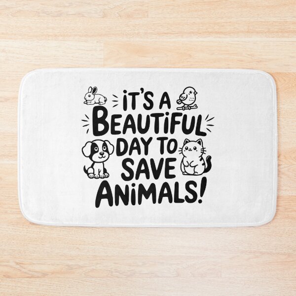 Item preview, It's A Beautiful Day To Save Animals! Black And White Veterinarian designed and sold by PMCreative.