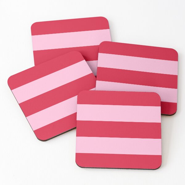 Item preview, Large RED and  COTTON CANDY PINK Horizontal STRIPES designed and sold by RachelMacht.
