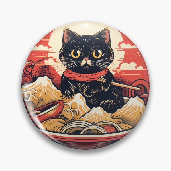 Item preview, Nice cat eating Ramen designed and sold by TeeTemptation.