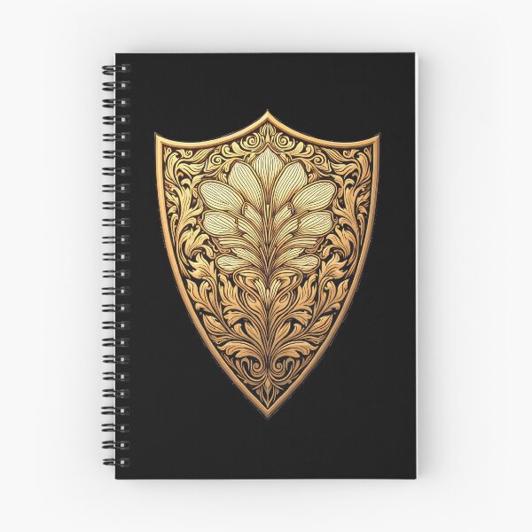 Item preview, Decorative shield with intricate floral patterns designed and sold by artwaves.