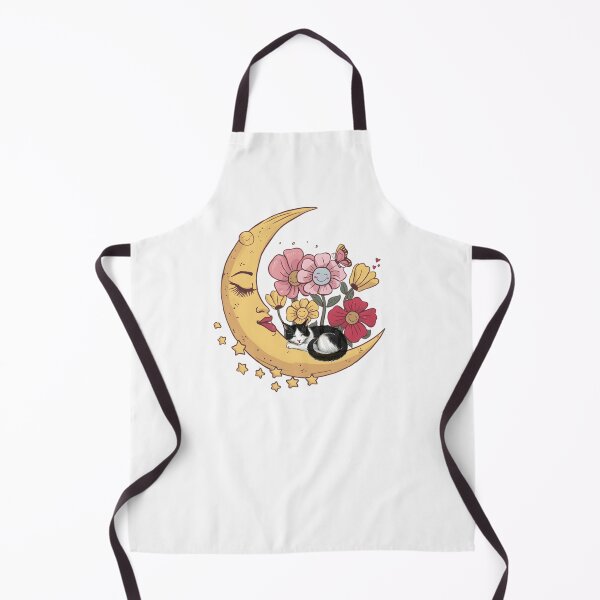 Item preview, Sleeping Cat Floral Moon designed and sold by HappyLifeCreate.