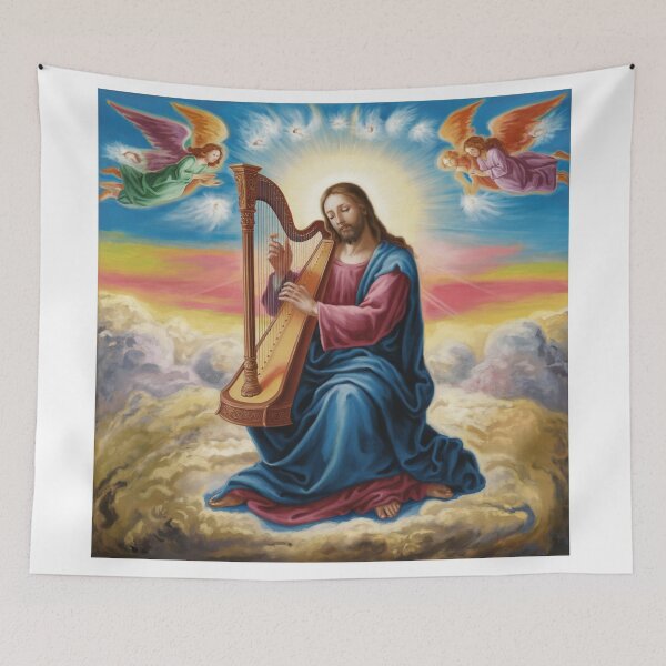 Item preview, Copy of Angel with harp '. Jesus playing harp with Angel  designed and sold by Obinne.