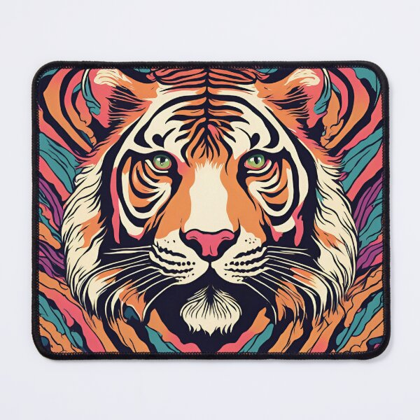 Item preview, Retro Tiger Head design designed and sold by NicMacTees.