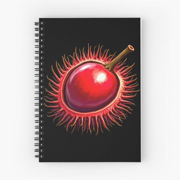 Item preview, Vibrant red rambutan with spiky exterior designed and sold by artwaves.