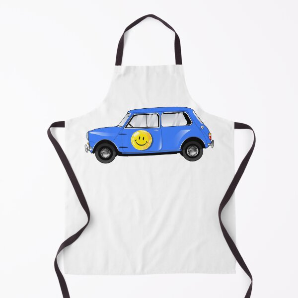 Item preview, Graphic of Smiley Face Balloon on Vintage Bright Blue Mini designed and sold by Hugh Whyte.