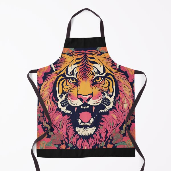 Artikelvorschau, Wildes Retro-Tiger-Design entworfen und verkauft von NicMacTees.