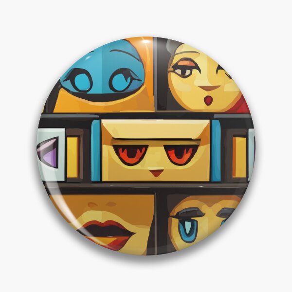 Item preview, cubist emoji designed and sold by Andre Faubert.