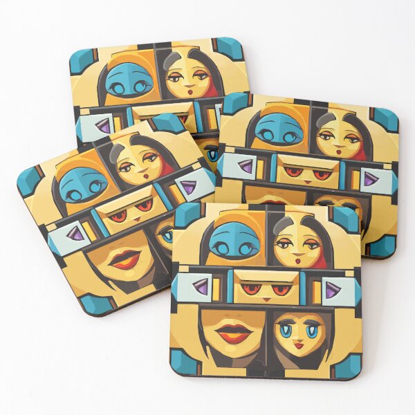 Item preview, cubist emoji designed and sold by Andre Faubert.