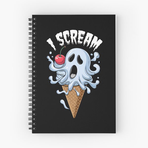 Item preview, Screaming Ghost Ice Cream Cone with a Cherry on Top - Spooky and Fun Design designed and sold by Quotes-For-All.