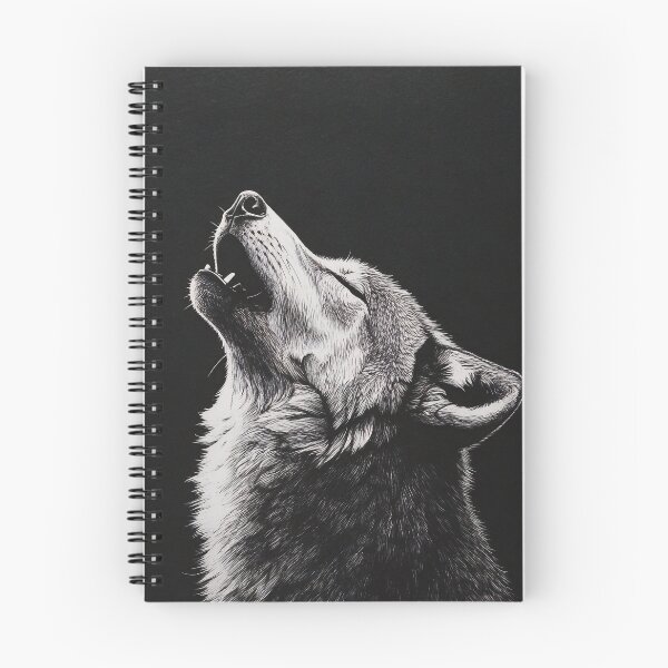Item preview, Black and white Wolf pencil drawing  designed and sold by Pencil-Art.