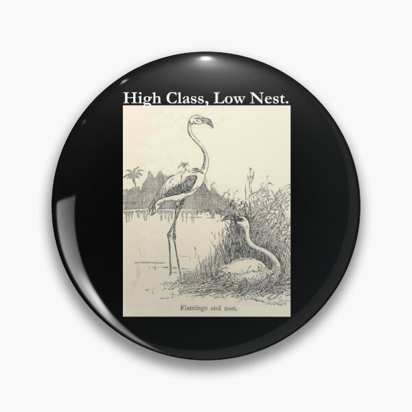 Item preview, High Class, Low Nest. Flamingo Classic Black Tee  designed and sold by GeekySexyCool.