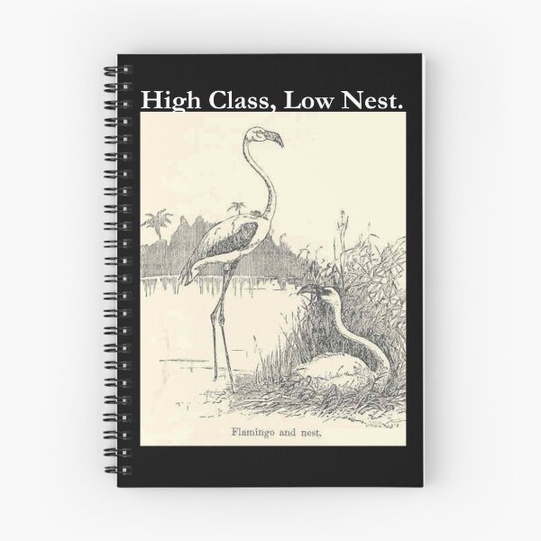 Item preview, High Class, Low Nest. Flamingo Classic Black Tee  designed and sold by GeekySexyCool.