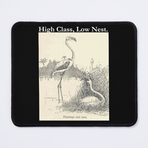 Item preview, High Class, Low Nest. Flamingo Classic Black Tee  designed and sold by GeekySexyCool.