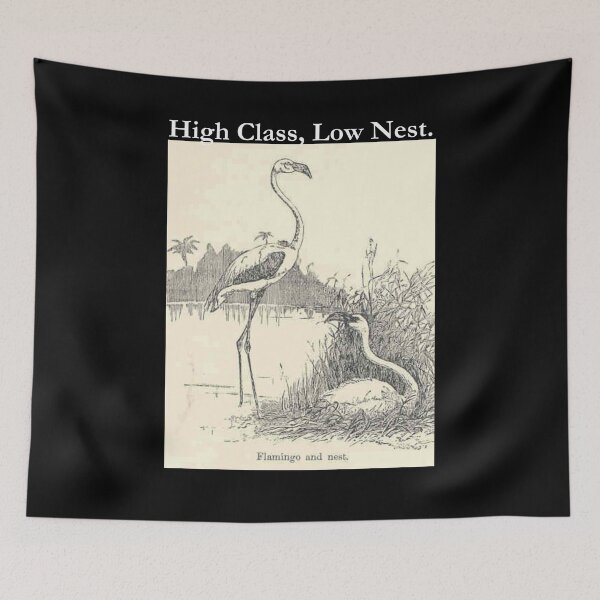 Item preview, High Class, Low Nest. Flamingo Classic Black Tee  designed and sold by GeekySexyCool.