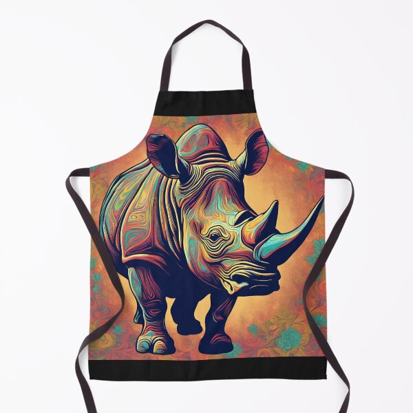Item preview, Retro trippy Rhino design designed and sold by NicMacTees.