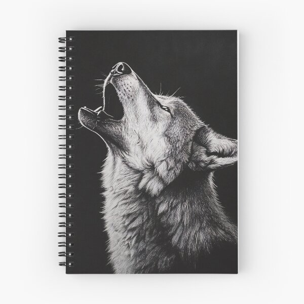 Item preview, Black and white Wolf pencil drawing  designed and sold by Pencil-Art.