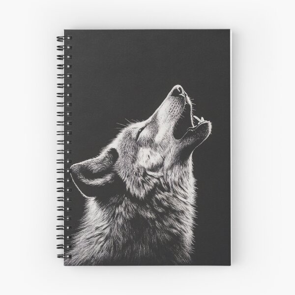 Item preview, Black and white Wolf pencil drawing  designed and sold by Pencil-Art.