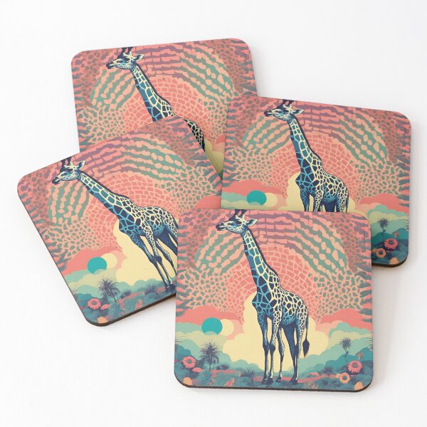 Item preview, Retro trippy Giraffe designed and sold by NicMacTees.