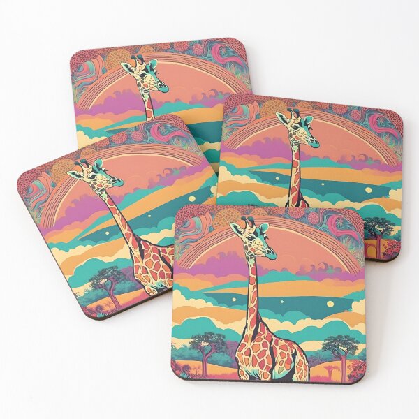 Item preview, Retro trippy Giraffe designed and sold by NicMacTees.