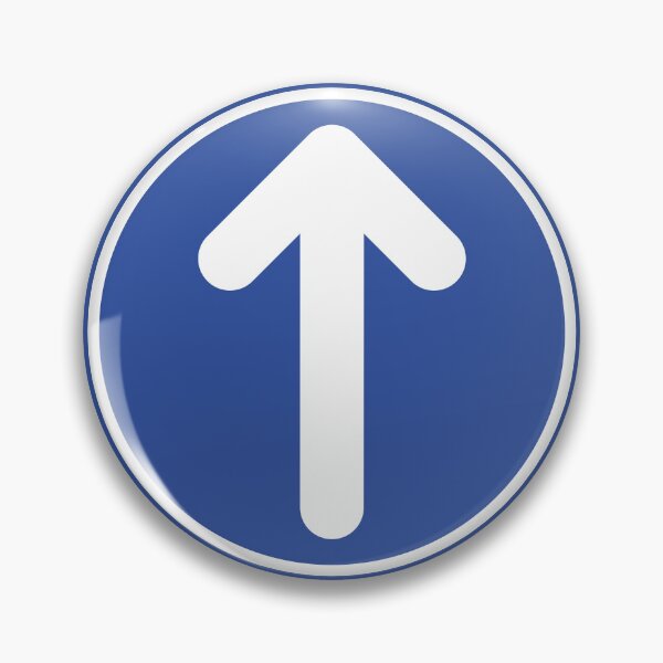 Item preview, Blue Sign with White Directional Arrow Up designed and sold by ProhibitionStickers.