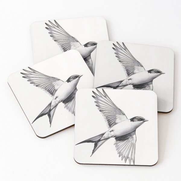 Item preview, Black and White Bird Pencil Drawing designed and sold by Pencil-Art.