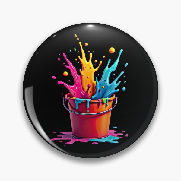 Item preview, Colorful paint splashes from a bucket designed and sold by artwaves.
