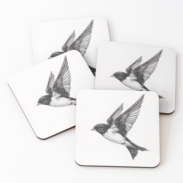 Item preview, Black and White Bird Pencil Drawing designed and sold by Pencil-Art.