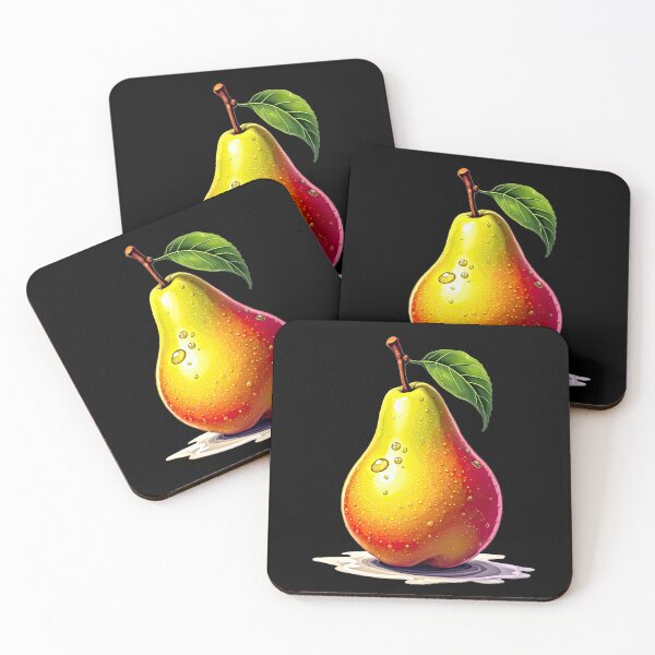 Item preview, Vibrant pear with water droplets designed and sold by artwaves.