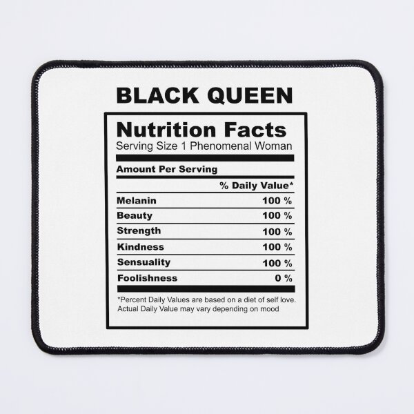Item preview, BLACK QUEEN: NUTRITION FACTS designed and sold by SOLSKETCHES.