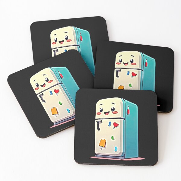 Item preview, Whimsical Cartoon Refrigerator with Face designed and sold by artwaves.