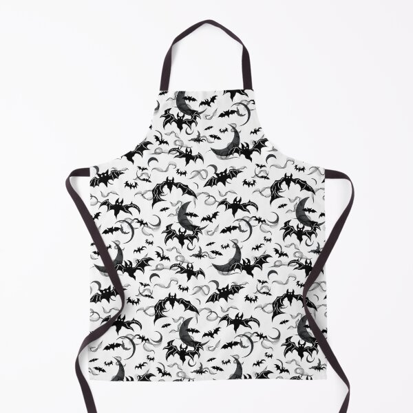 Item preview, Bats and Spooky Moons Pattern - Gothic Monochrome designed and sold by Daniel Bevis Design.