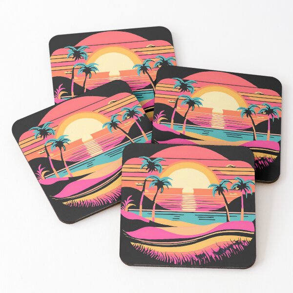 Item preview, Retro beach sunrise designed and sold by NicMacTees.