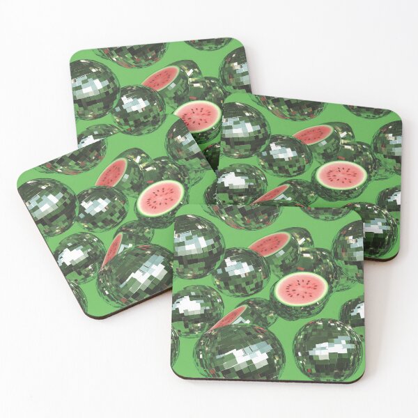 Aperçu de l'œuvre Boule à facettes en forme de pastèque créée et vendue par patchworkpersona.