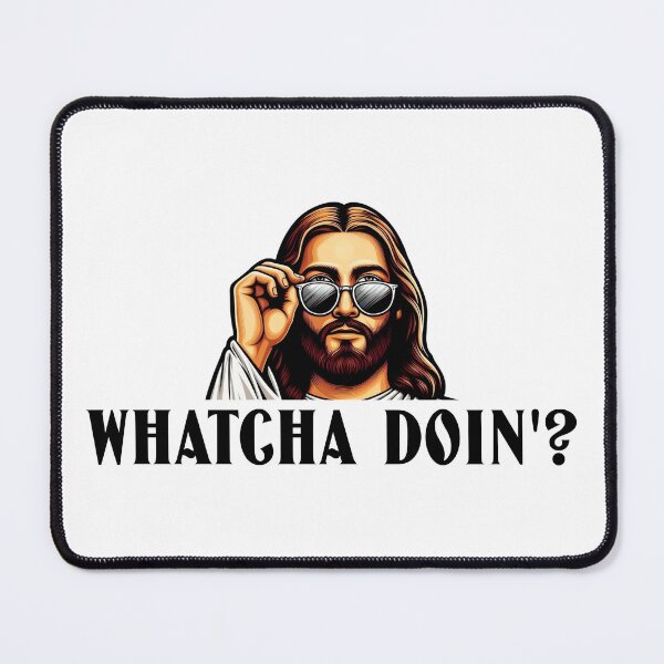 Item preview, Whatcha Doin'? Jesus Watching Sunglasses T-Shirt Design designed and sold by KokkoCanada.