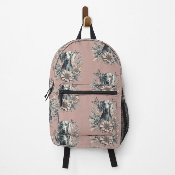 Item preview, Coquette Weimaraner Floral Art with Butterflies - Design Nr. 188 designed and sold by WeimTrails.