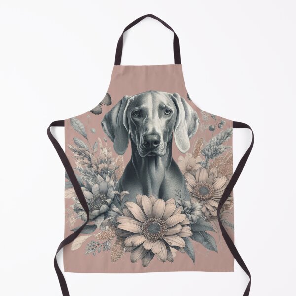 Item preview, Coquette Weimaraner Floral Art with Butterflies - Design Nr. 188 designed and sold by WeimTrails.