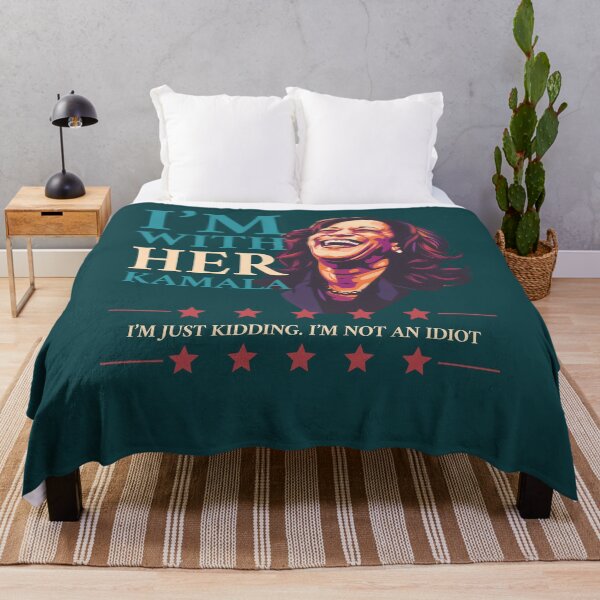 Item preview, I'm with Kamala, Just Kidding I'm NOT an Idiot designed and sold by trendyzcom.