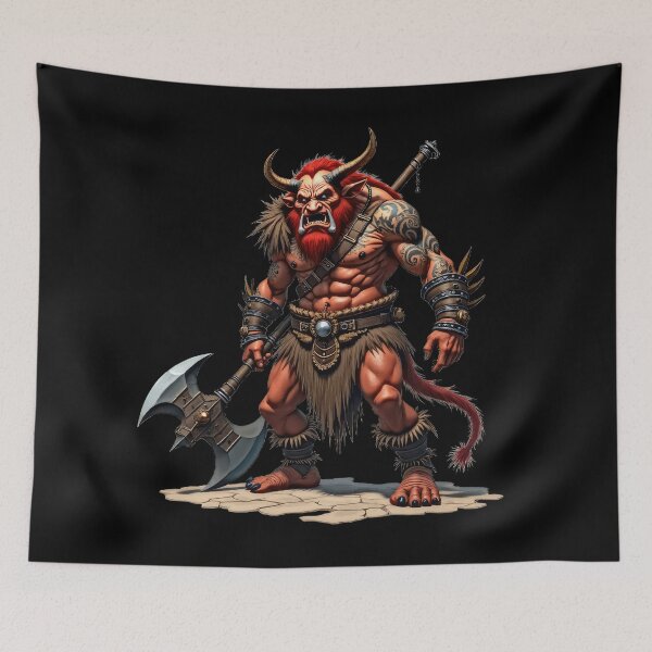 Item preview, Fierce Gnoll Warrior Holding Massive Axe designed and sold by artwaves.