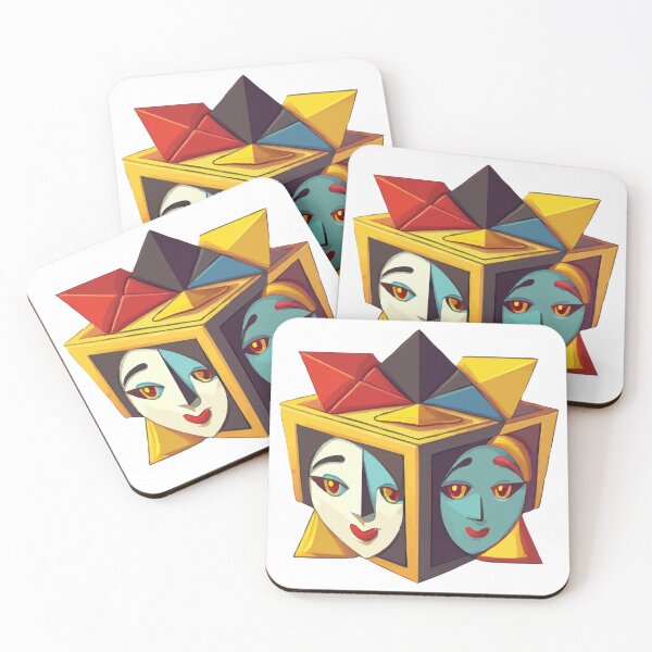 Item preview, cubist emoji designed and sold by Andre Faubert.