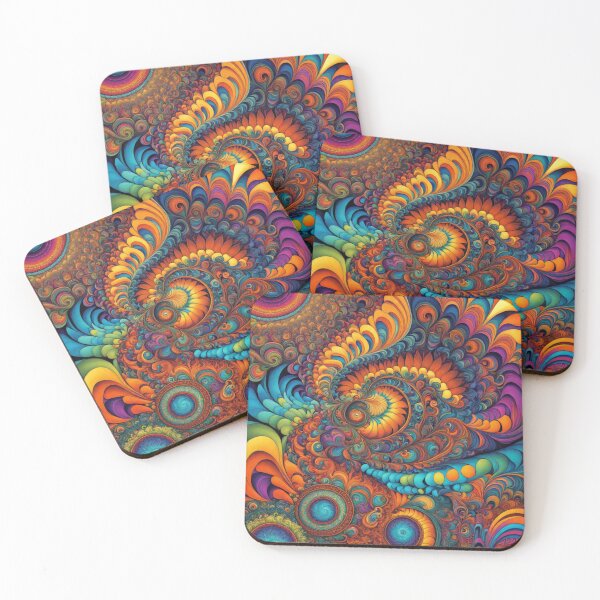 Item preview, 1960s Vibrant Psychedelic Abstracts designed and sold by HLPsychDesigns.