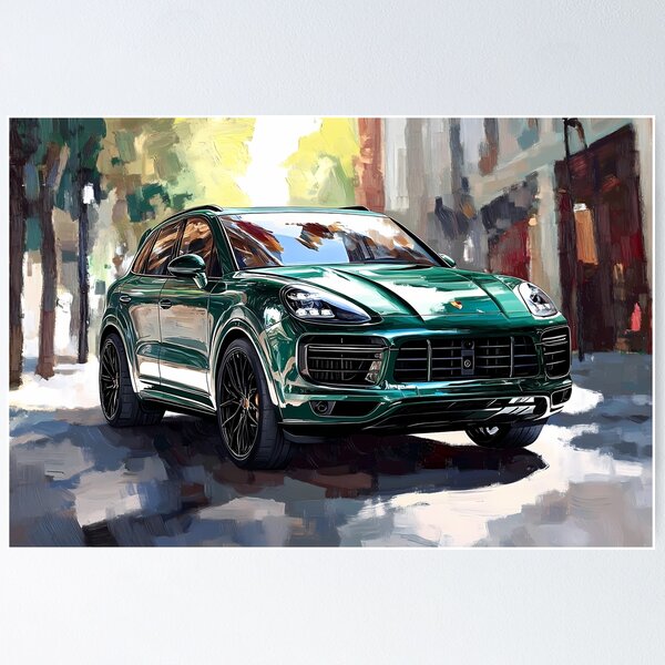Item preview, Green Porsche Cayenne GTS II  -  Pop Art designed and sold by AutoPopStudio.