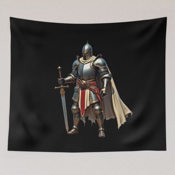 Item preview, Knight in Shining Armor Holding Sword designed and sold by artwaves.