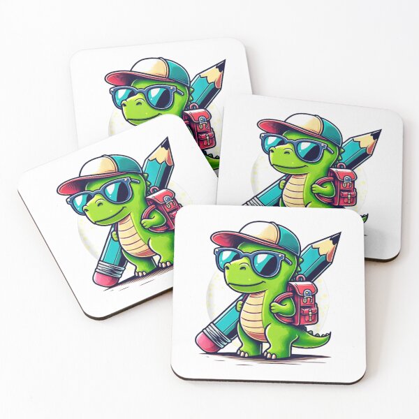 Item preview, Funny Cute Dinosaur Tee  back to school and the first day of school Stikers designed and sold by AddlPoolart.