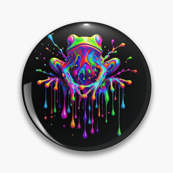 Item preview, Neon Splatter Frog – Psychedelic Drip Art designed and sold by SHHCreations.