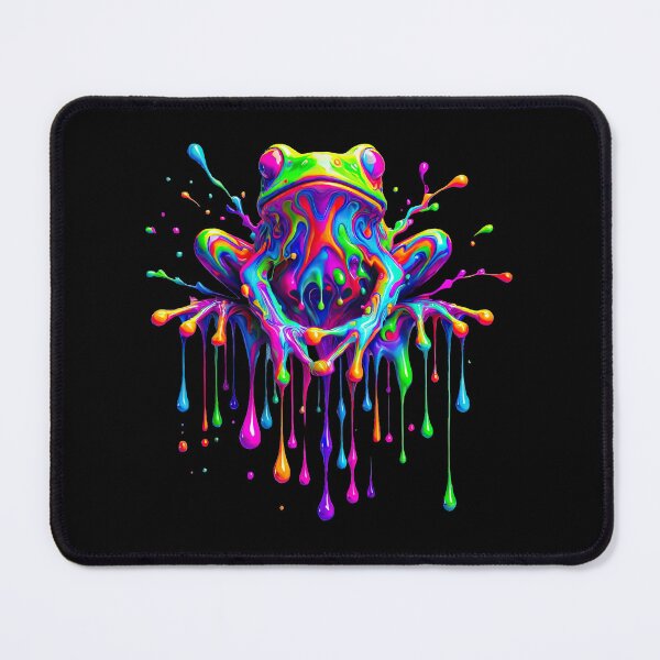Item preview, Neon Splatter Frog – Psychedelic Drip Art designed and sold by SHHCreations.