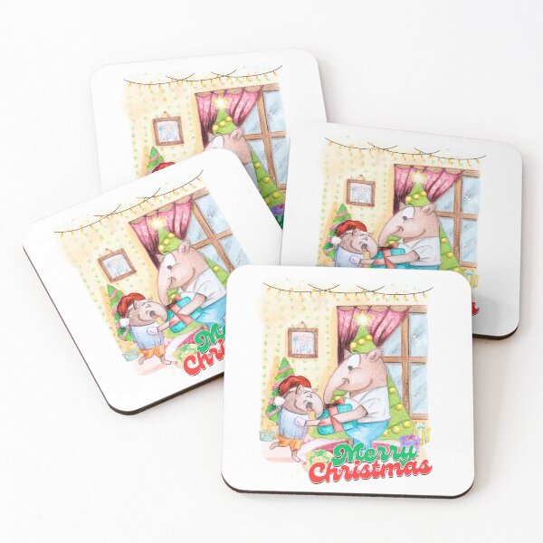 Item preview, Tapir Family Christmas designed and sold by Claustronautas.