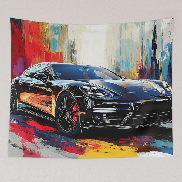 Item preview, Black Porsche Panamera GTS  -  Pop Art designed and sold by AutoPopStudio.
